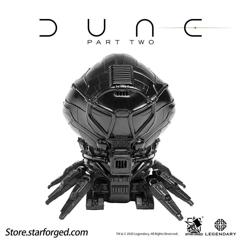 Baron Harkonnen is infamous for his ruthless cruelty and vile machinations. He amasses wealth through extortion, deceit, and betrayal, while maintaining his grip on power through torture, assassination, and slavery.
The Baron is obsessed with usurping House Corrino’s dominion, seeking to forge his own Harkonnen Empire. And on the desert planet of Arrakis, his forces plunder the planet’s precious "spice" with monstrous harvesting machines. The thunderous roar of their engines brings him limitless wealth and